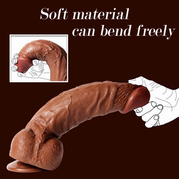 Realistic Huge Dildo 13.4" Damon Thick Dildos with Suction Cup Adult Sex Toy 【US Stock Available Only】