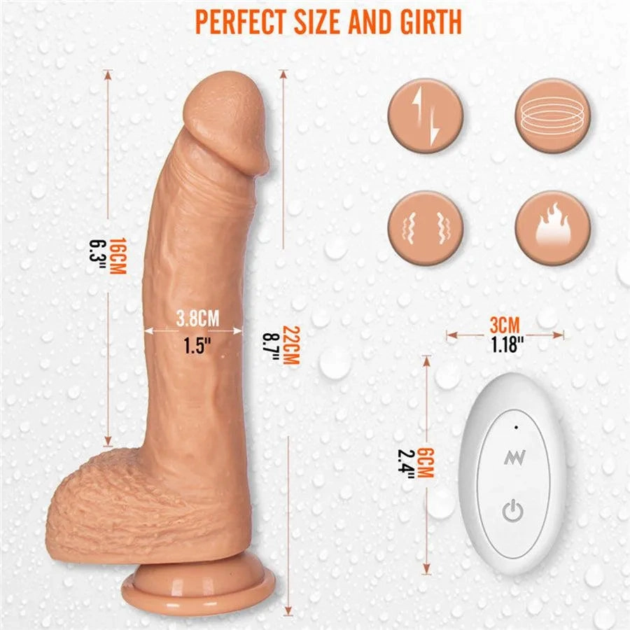 Remote Control Realistic Thrusting Dildo Vibrator