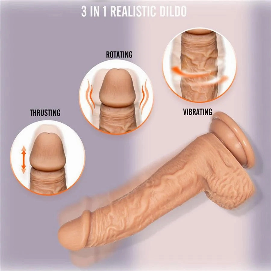 Remote Control Realistic Thrusting Dildo Vibrator