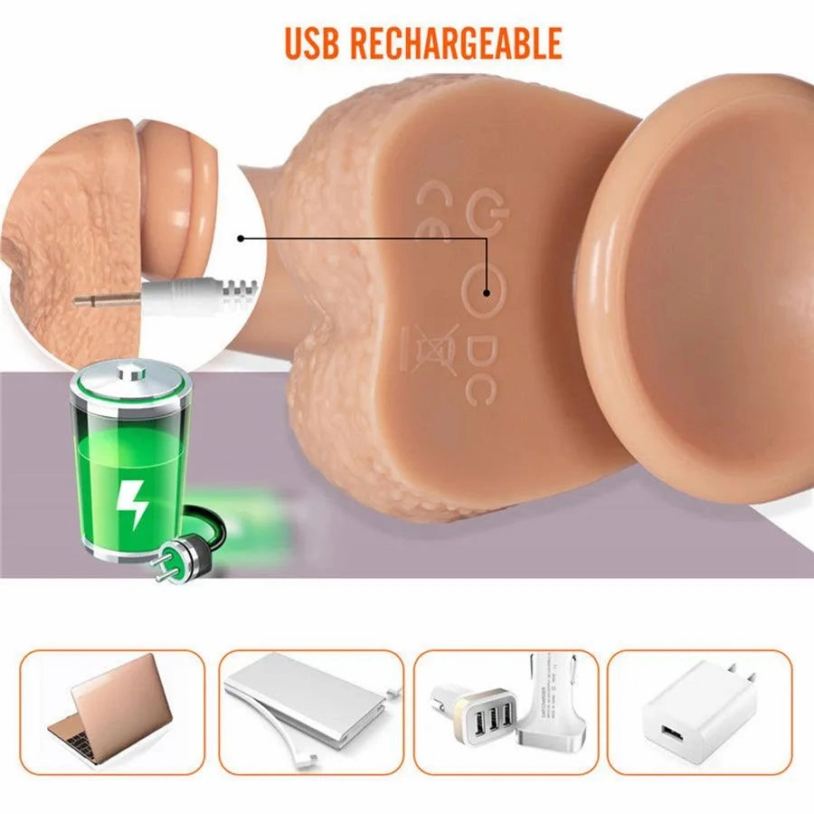 Remote Control Realistic Thrusting Dildo Vibrator