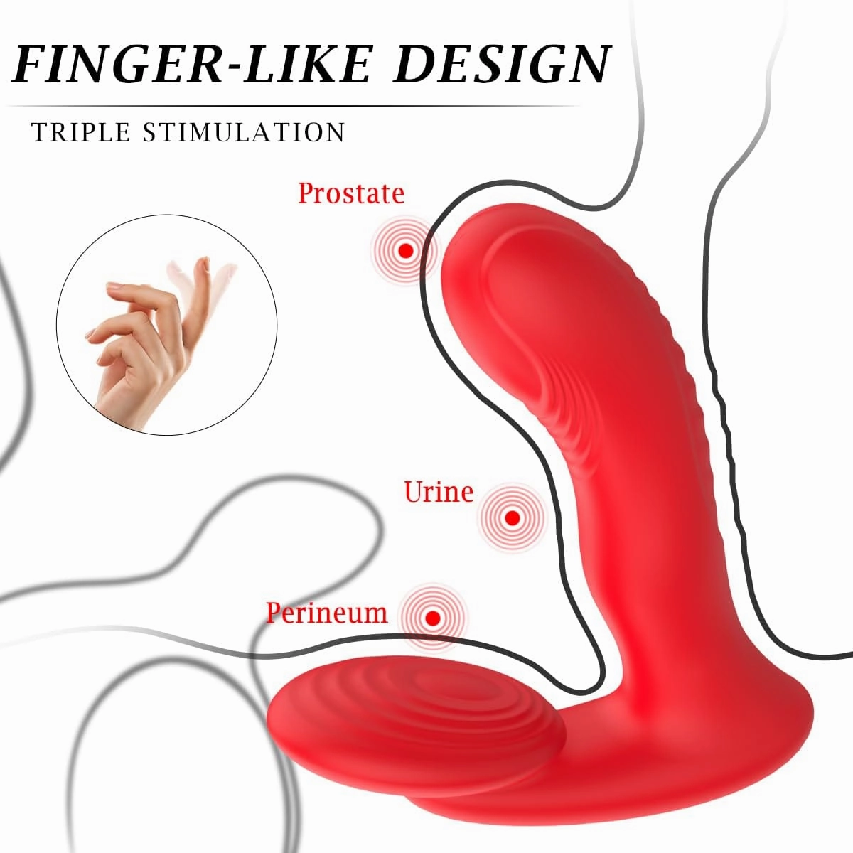 Remote Control Silicone Vibrator 10 Vibration Heating Prostate Massager
