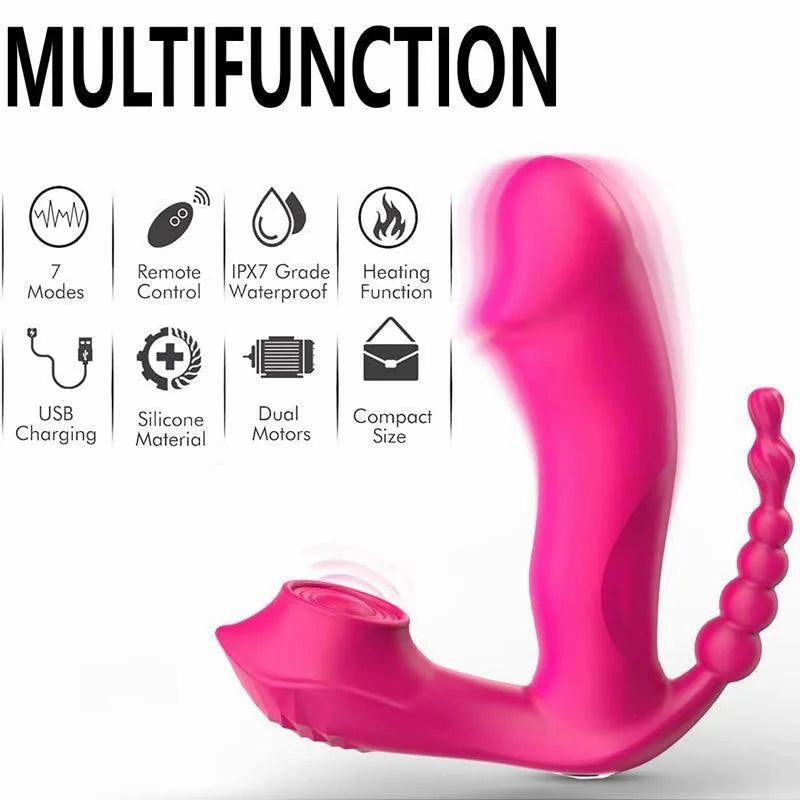 Remote Control Sucking Dildo Vibrator