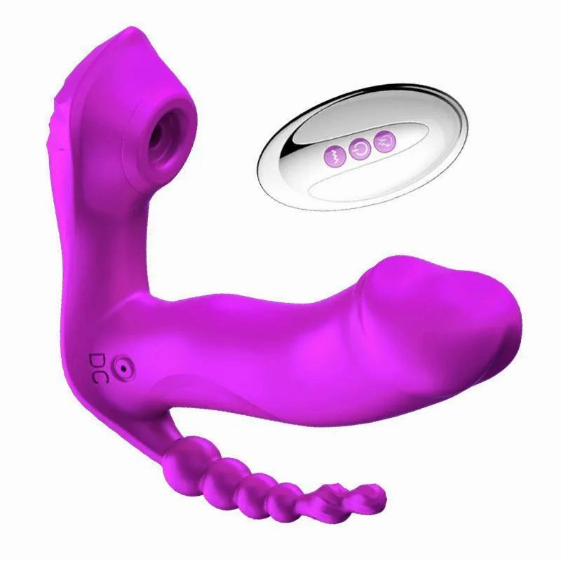 Remote Control Sucking Dildo Vibrator