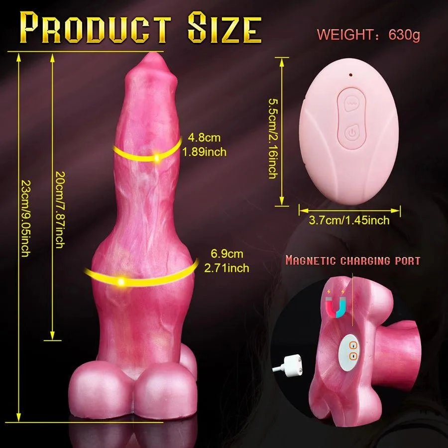 Remote Control Thrusting Dog Dildo Vibrator