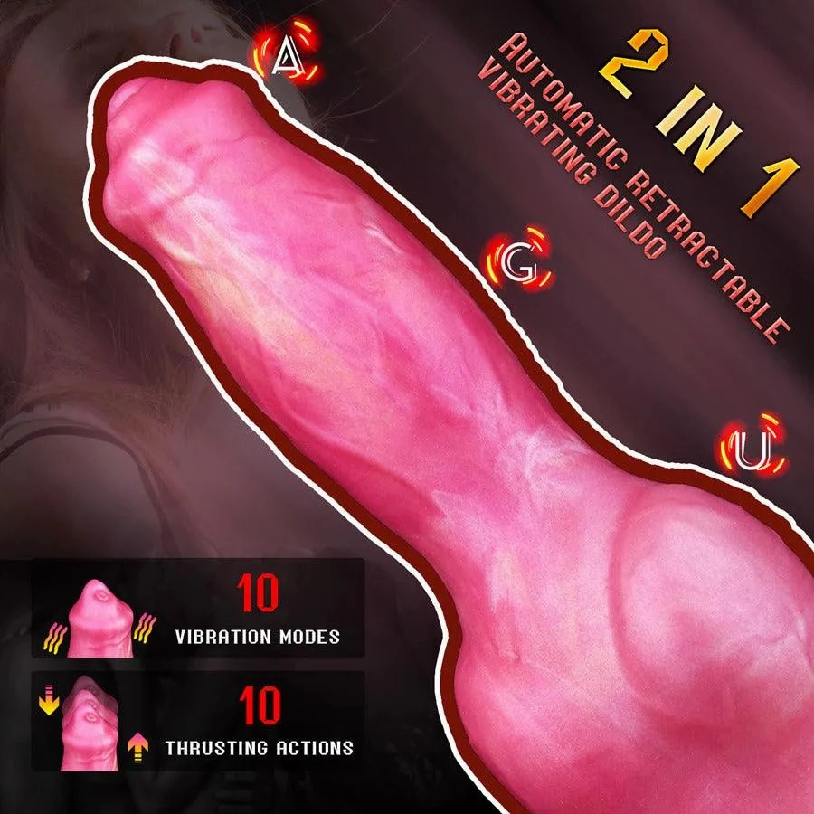 Remote Control Thrusting Dog Dildo Vibrator