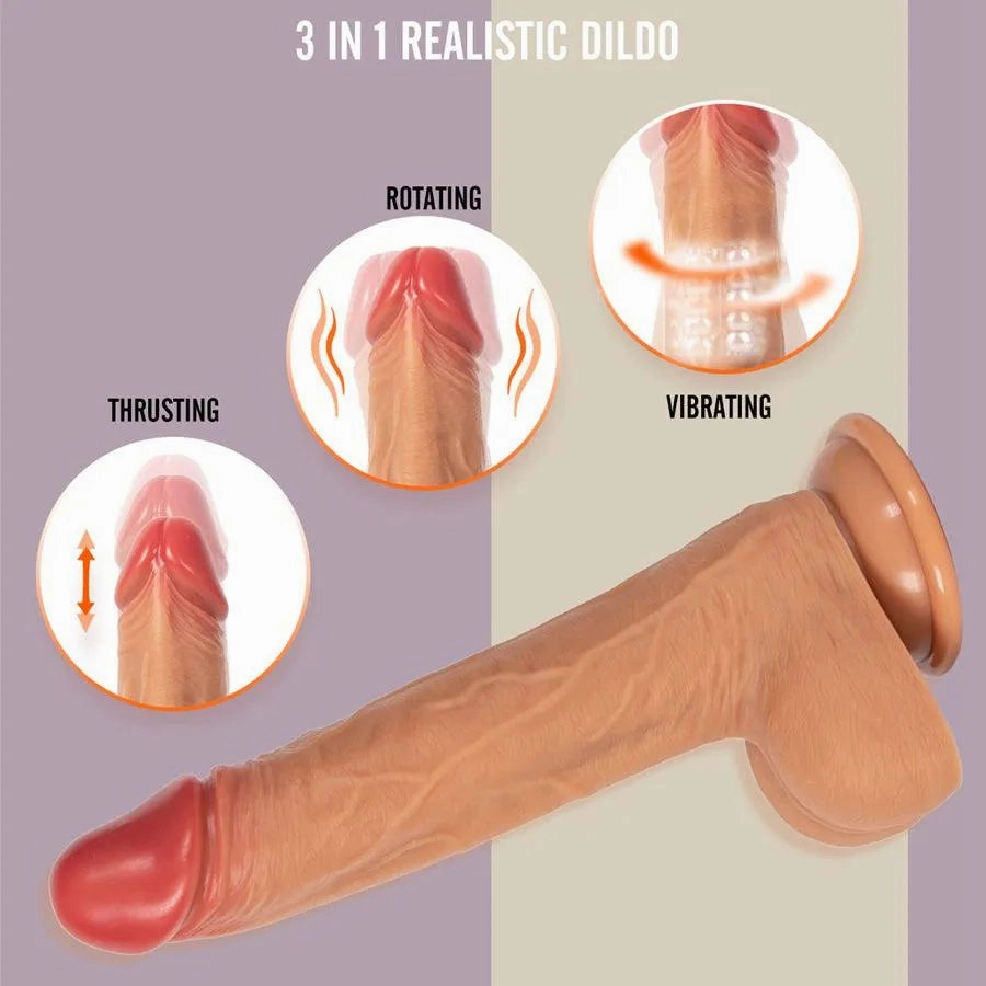 Remote Thrusting Beads Massage Dildo