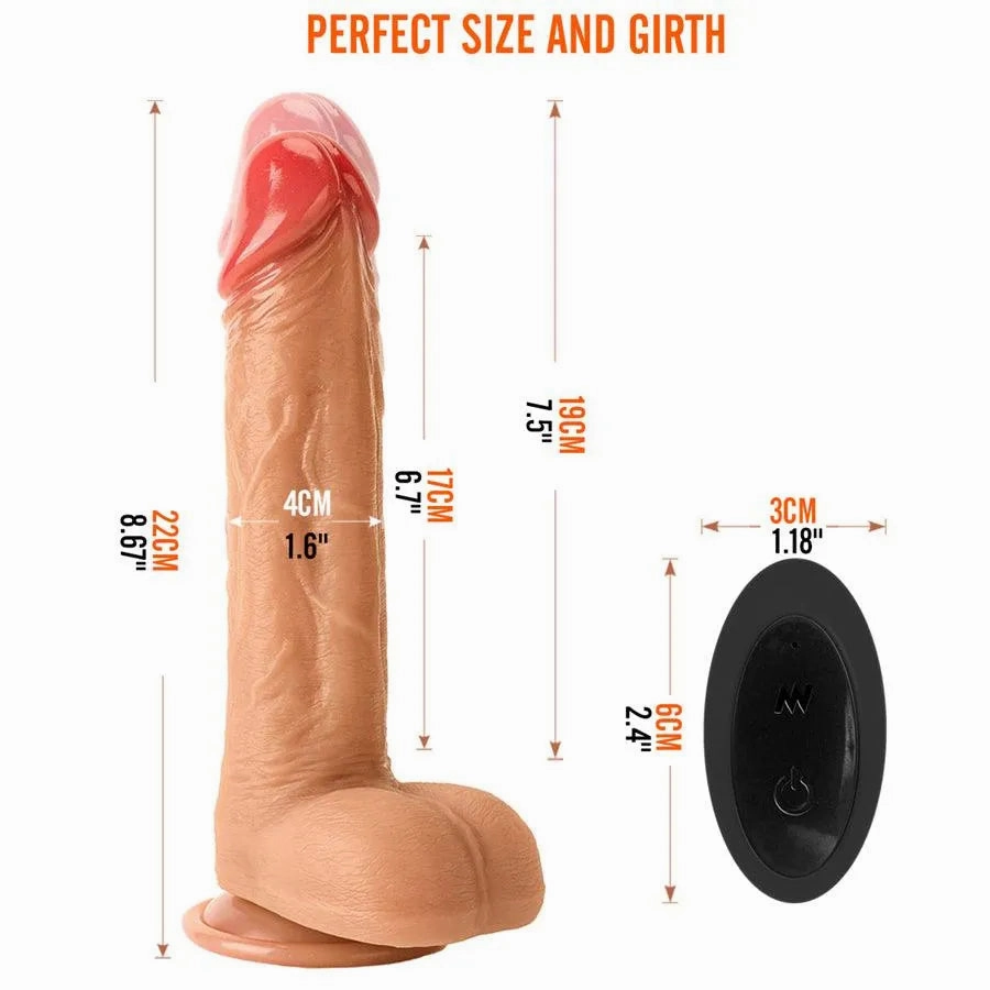 Remote Thrusting Beads Massage Dildo