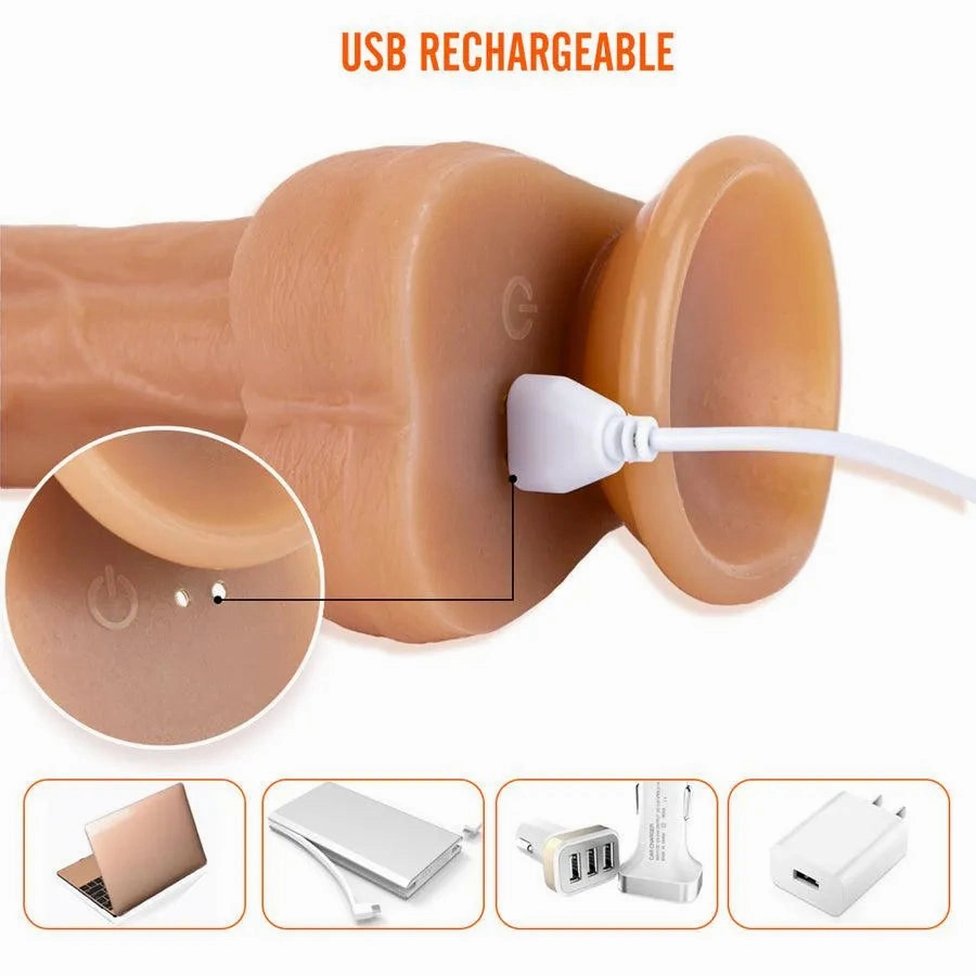 Remote Thrusting Beads Massage Dildo