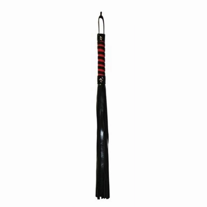 Sex and Mischief Stripe Flogger - Red and Black