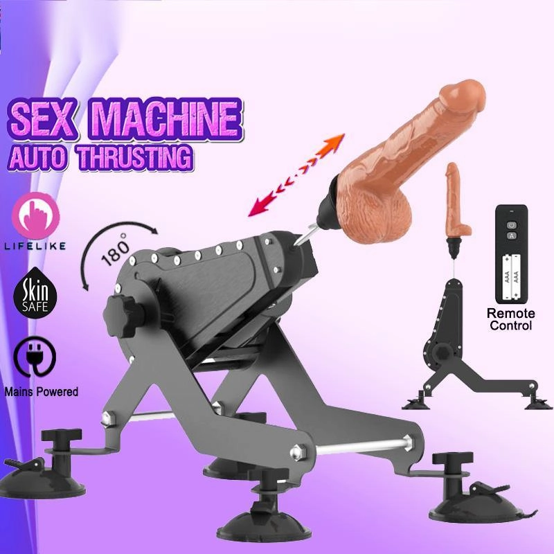 Sex Machine Remote Control Auto Thrusting Fucking Machines with Realistic Dildo Adult Sex Toy