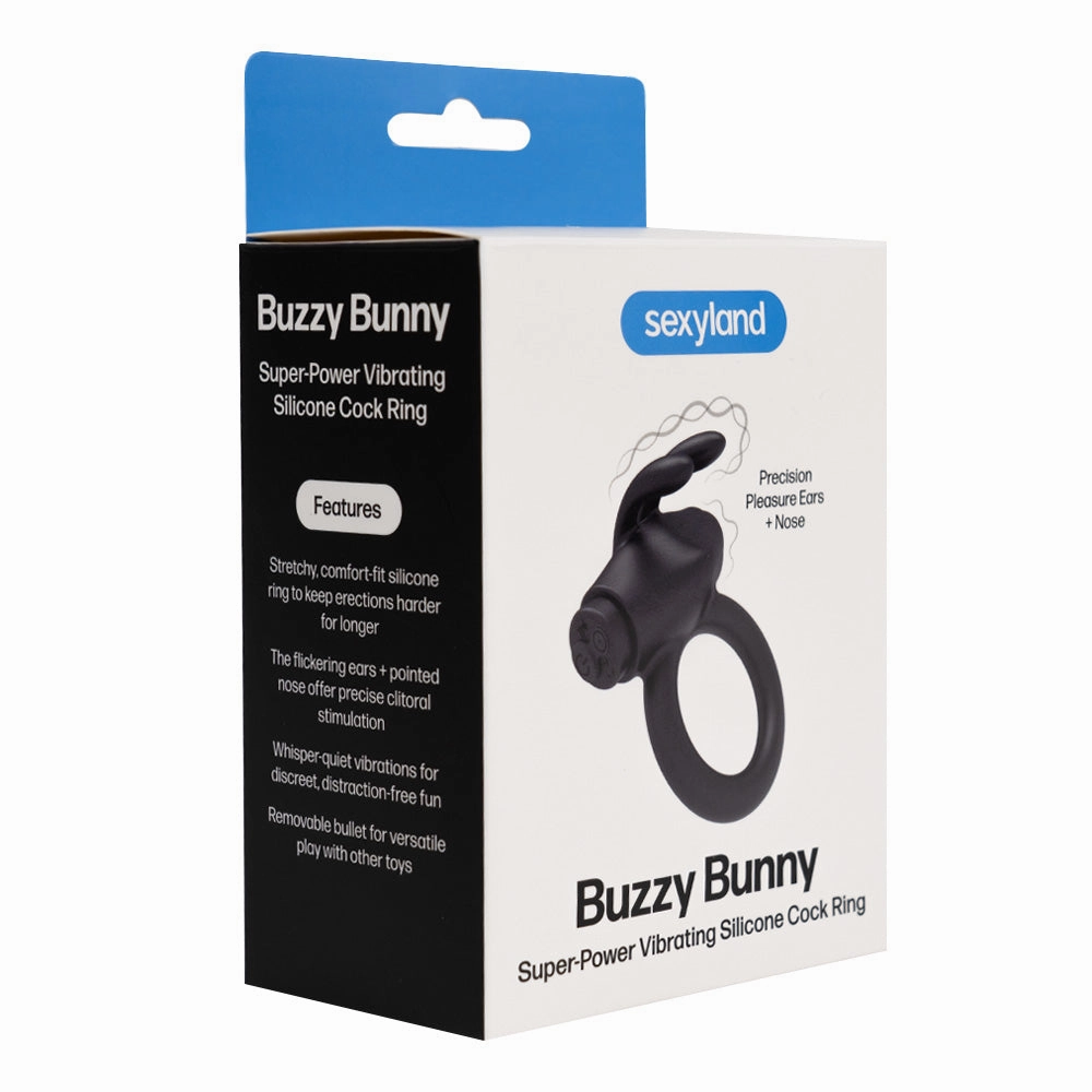 Sexyland Buzzy Bunny Super-Power Vibrating Silicone Cock Ring