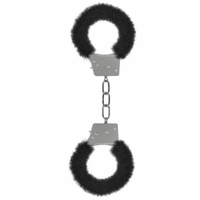 Shots - Ouch Beginner's Furry Handcuffs (Black)