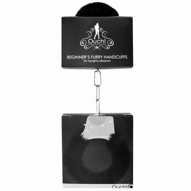 Shots - Ouch Beginner's Furry Handcuffs (Black)