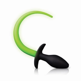 Shots - Ouch Puppy Tail Plug Glow in the Dark (Black)