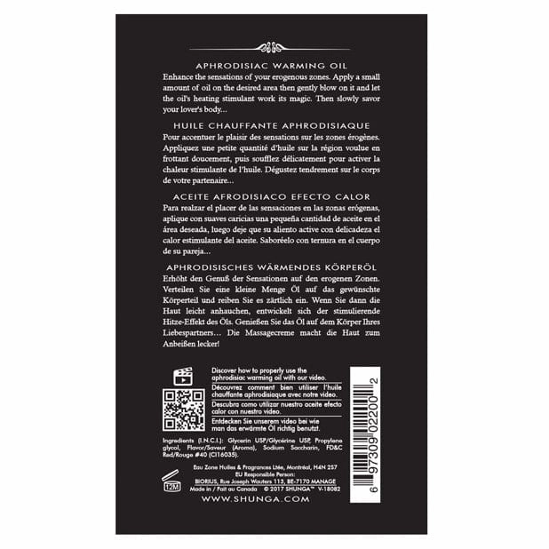 Shunga - Aphrodisiac Organic Flavored Warming Massage Oil