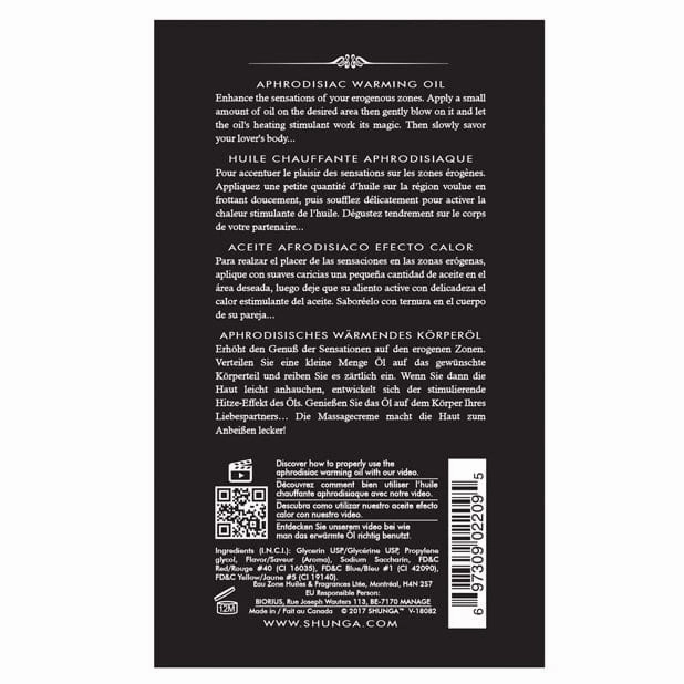 Shunga - Aphrodisiac Organic Flavored Warming Massage Oil