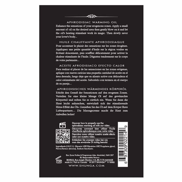 Shunga - Aphrodisiac Organic Flavored Warming Massage Oil