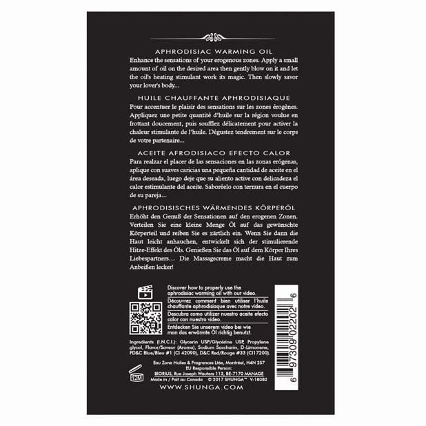 Shunga - Aphrodisiac Organic Flavored Warming Massage Oil