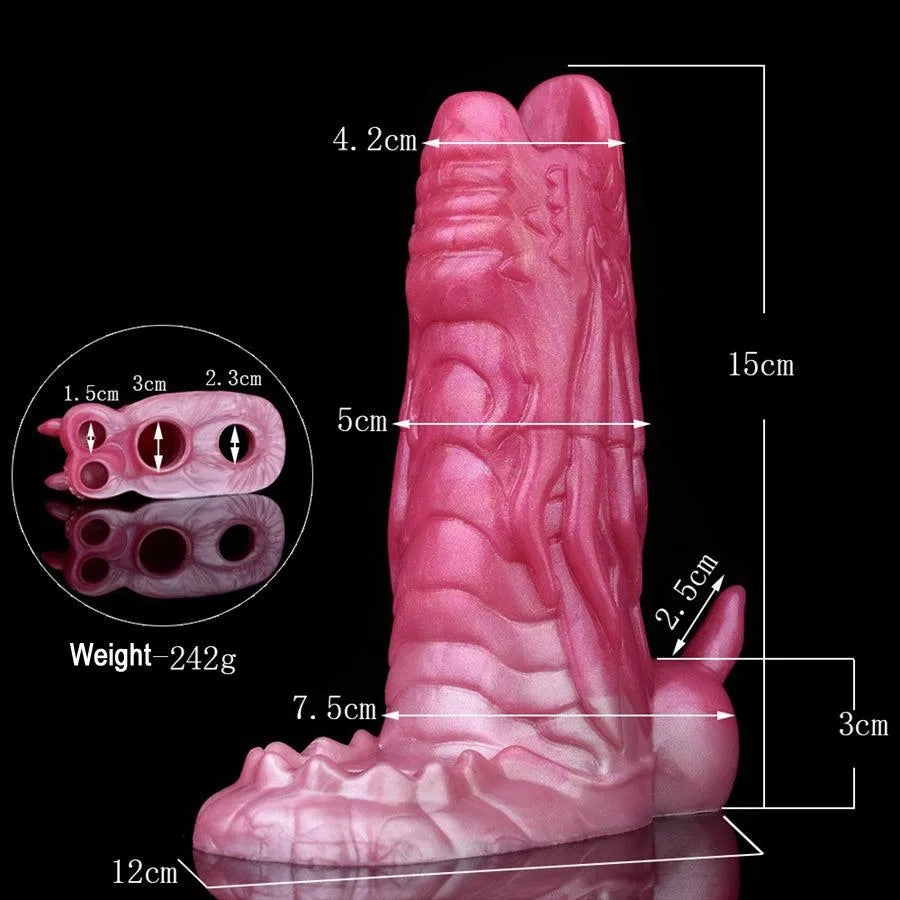 Silicone Dragon Penis Extender Sleeve Toy for Men