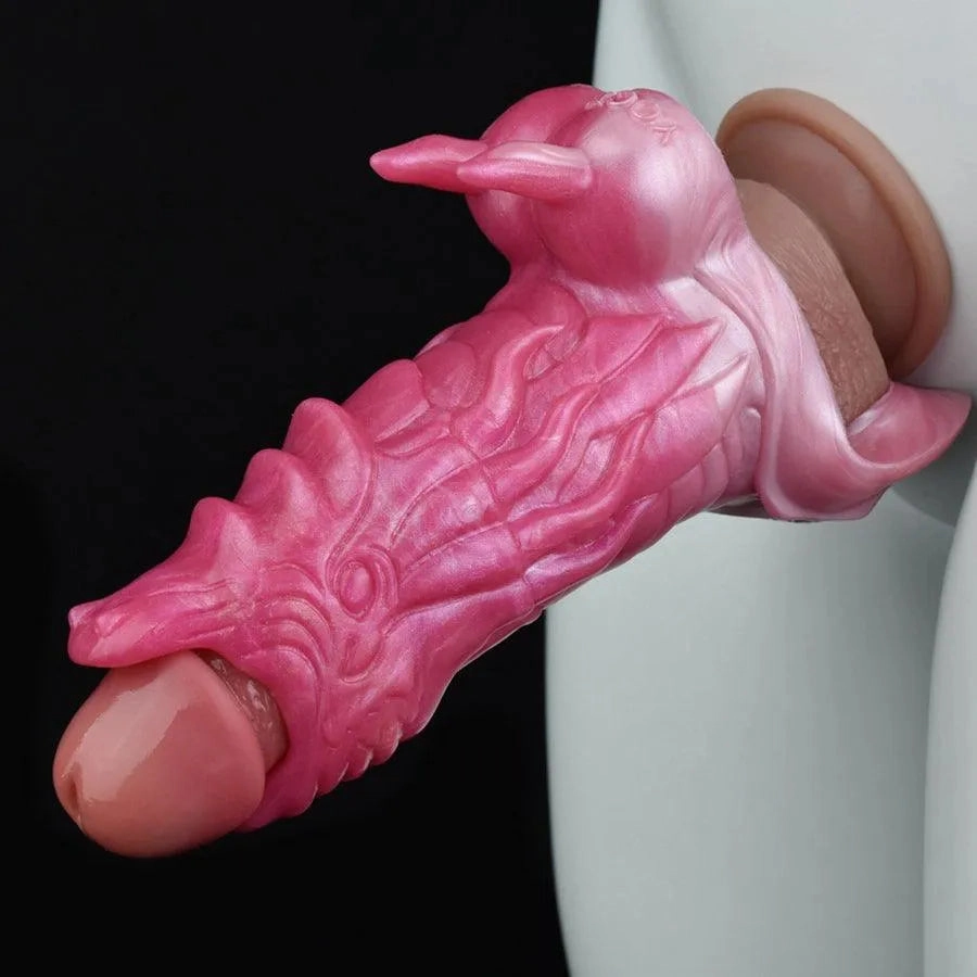 Silicone Dragon Penis Extender Sleeve Toy for Men
