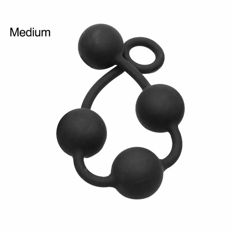 Silicone Long Anal Beads Sex Toy