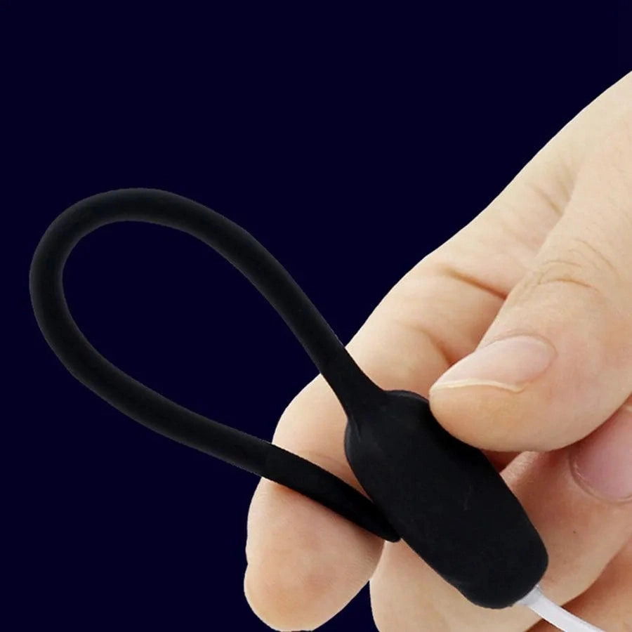 Silicone Vibrating Male Sounding Rod Penis Plug