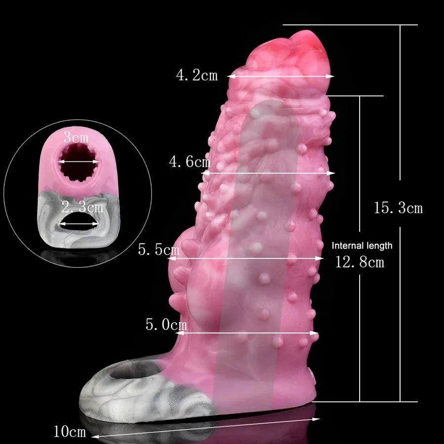 Soft Silicone Monster Penis Sleeve for Men