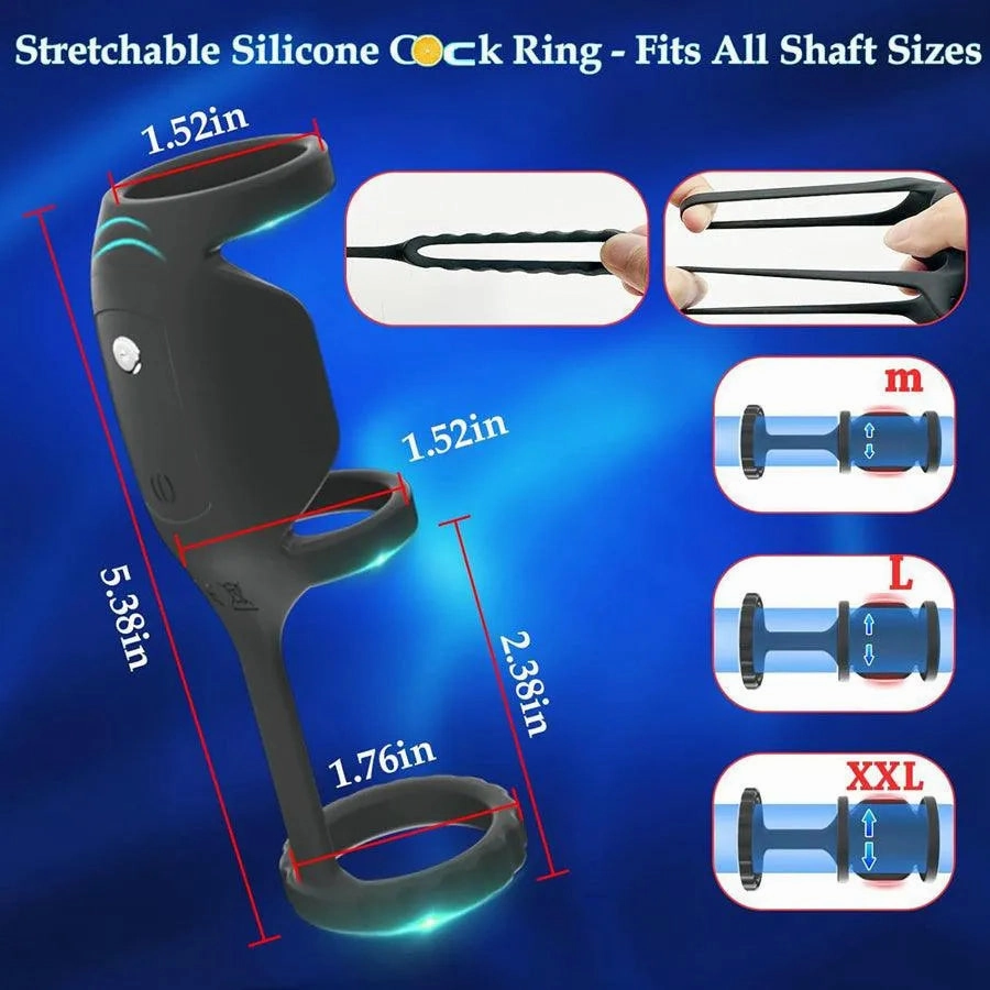 Soft Silicone Vibrating Penis Ring Sex Toy