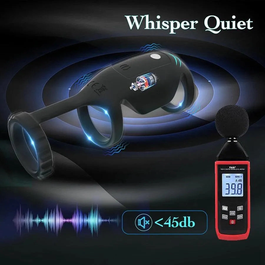 Soft Silicone Vibrating Penis Ring Sex Toy