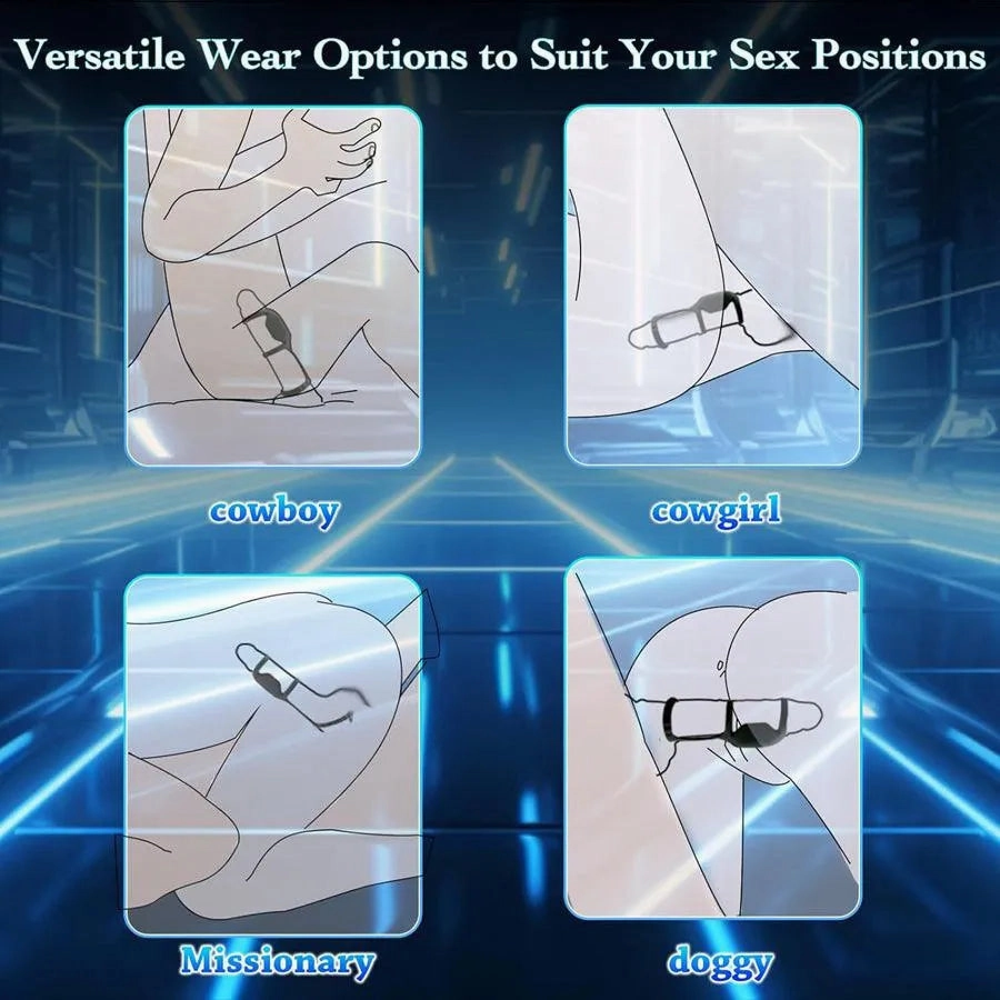 Soft Silicone Vibrating Penis Ring Sex Toy