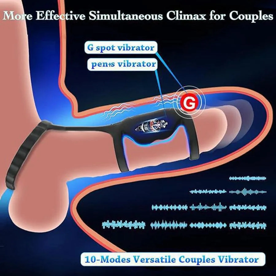 Soft Silicone Vibrating Penis Ring Sex Toy