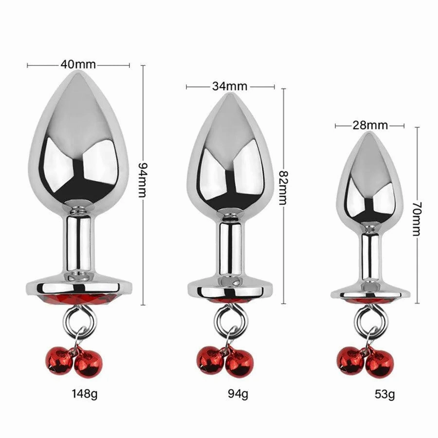 Stainless Steel Metal Butt Plugs with Bell