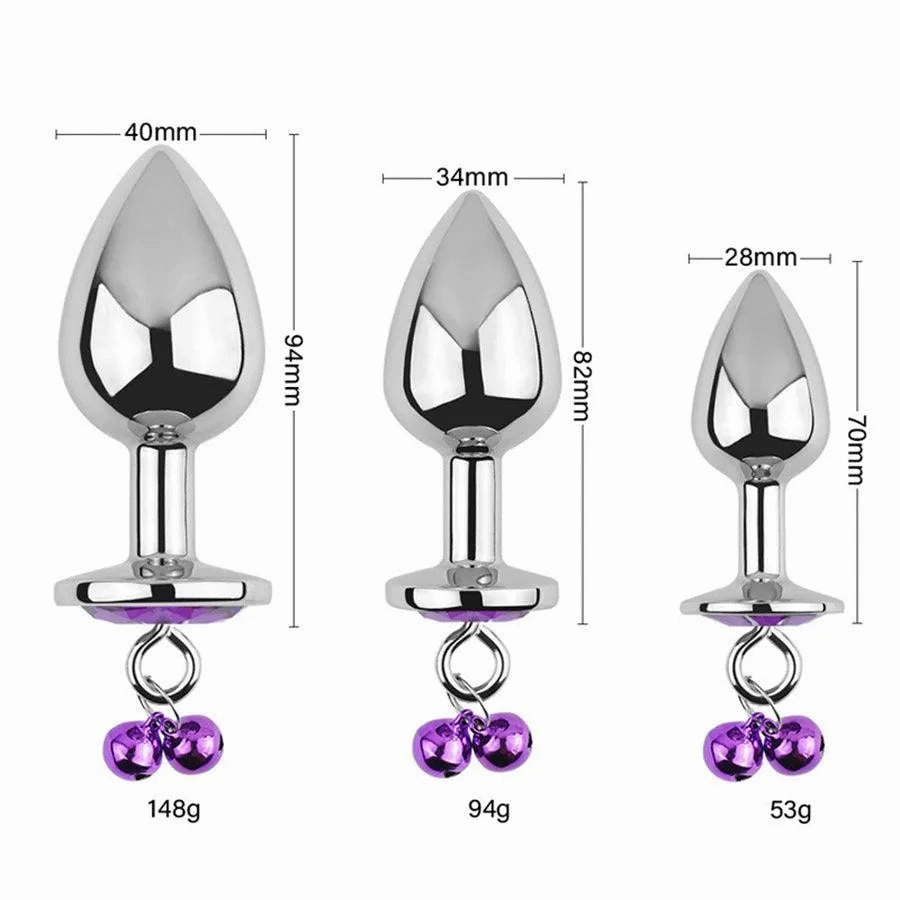 Stainless Steel Metal Butt Plugs with Bell