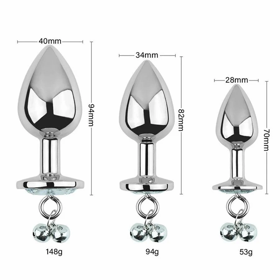Stainless Steel Metal Butt Plugs with Bell