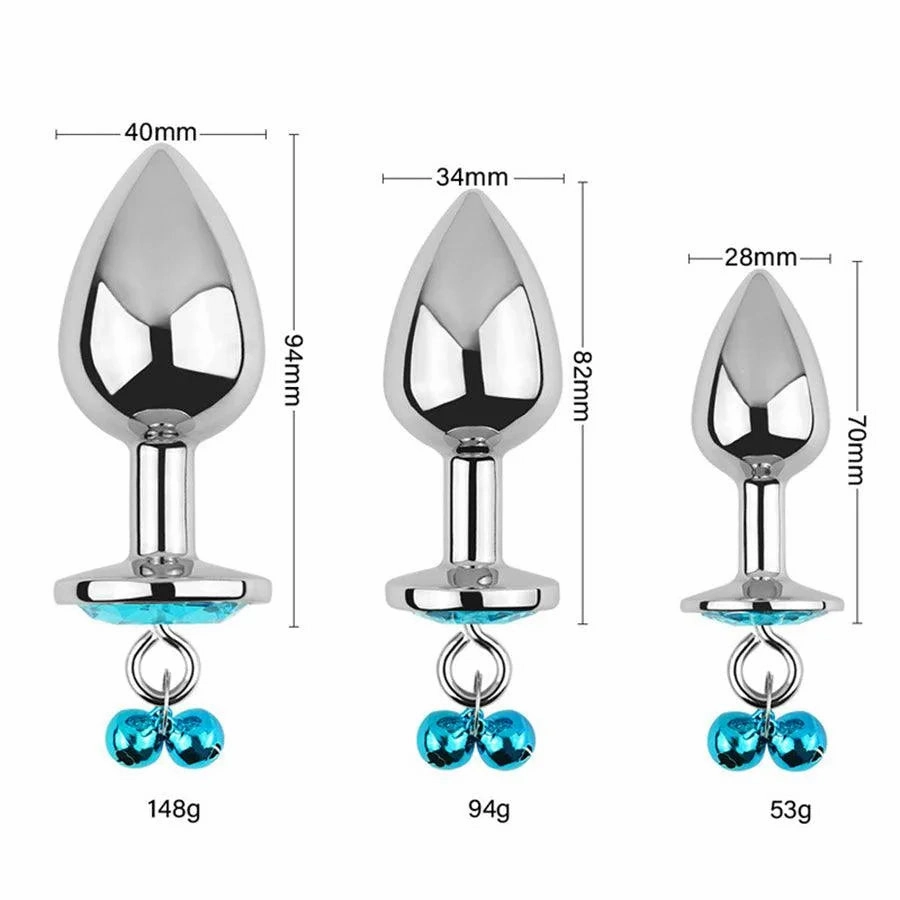 Stainless Steel Metal Butt Plugs with Bell