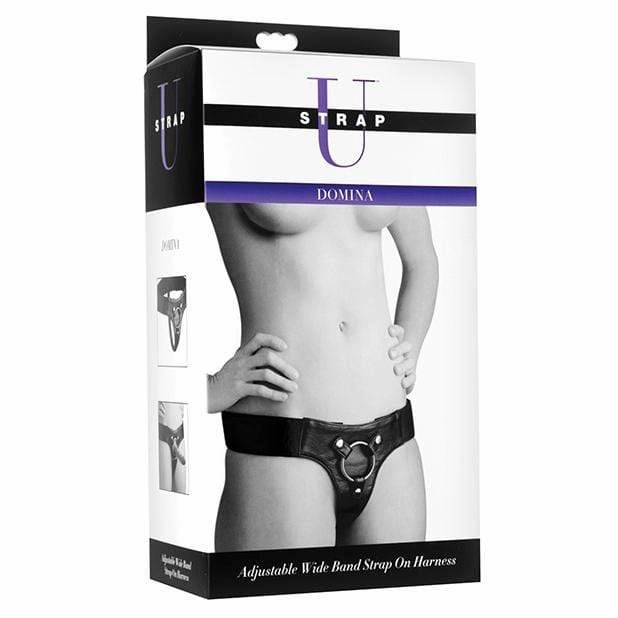 Strap U - Domina Adjustable Wide Band Strap On Harness (Black)
