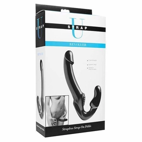 Strap U - Revolver Strapless Strap on G Spot Dildo (Black)