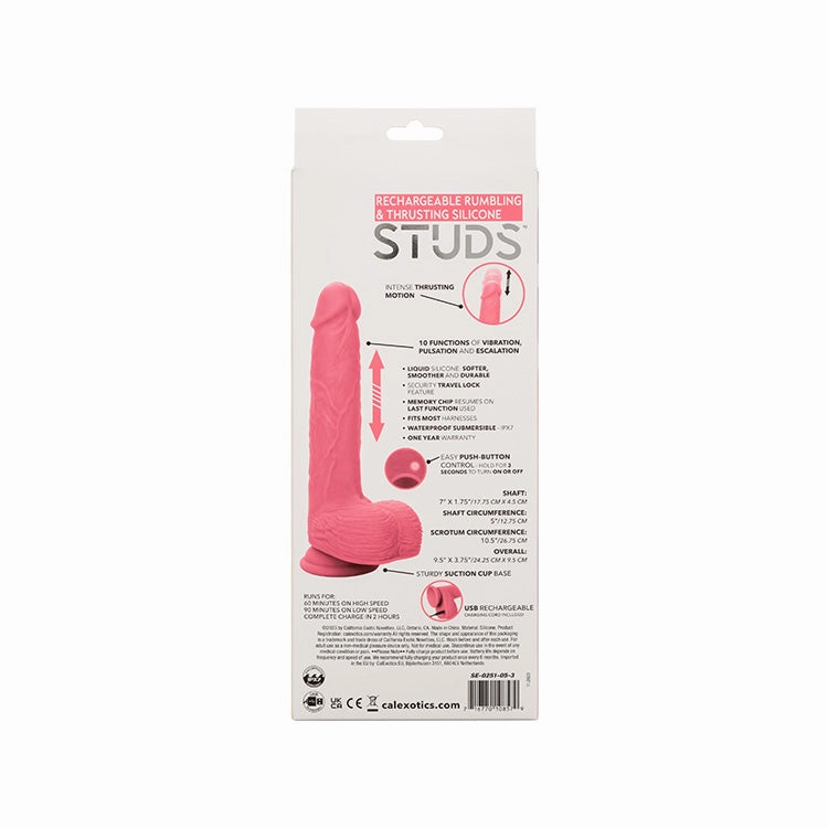 Studs Rumbling & Thrusting 7in Dildo