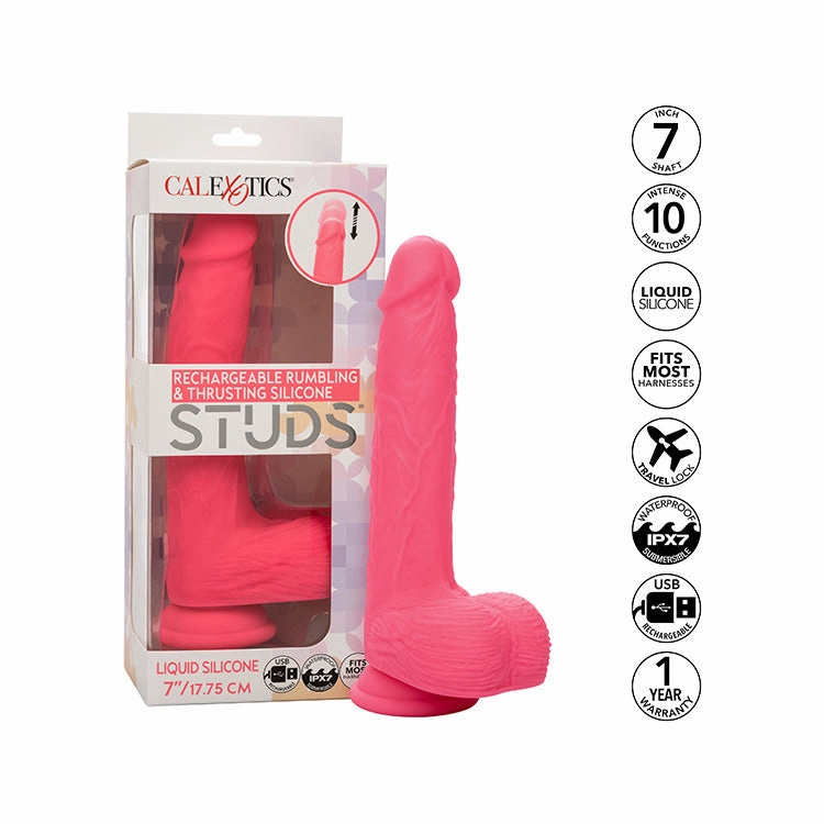 Studs Rumbling & Thrusting 7in Dildo