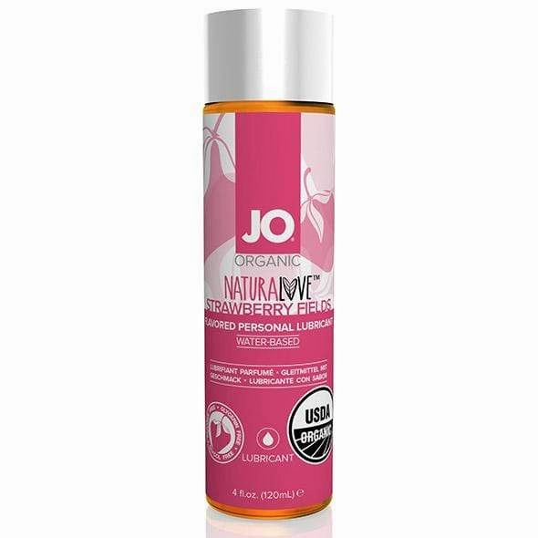 System JO - Organic NaturaLove Strawberry Fields Flavored Water Based Personal Lubricant