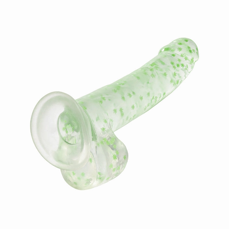 The Naughty Bits I Leaf Dick Glow In The Dark Weed Dildo 