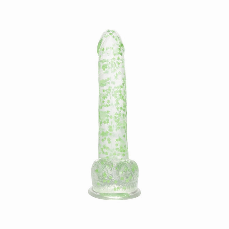 The Naughty Bits I Leaf Dick Glow In The Dark Weed Dildo 
