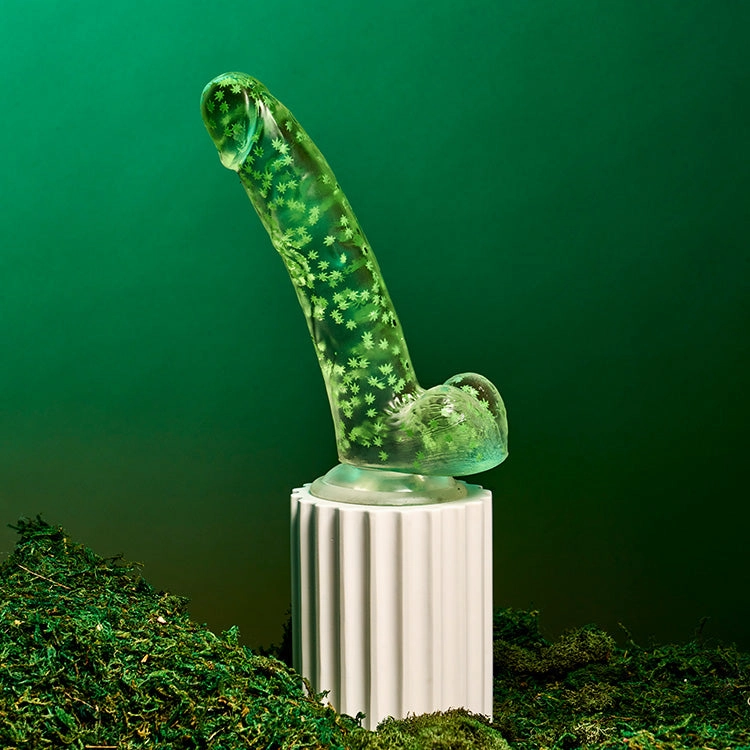 The Naughty Bits I Leaf Dick Glow In The Dark Weed Dildo 