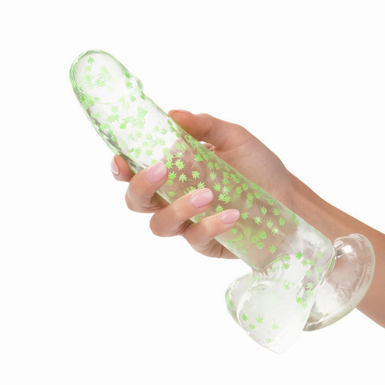 The Naughty Bits I Leaf Dick Glow In The Dark Weed Dildo 