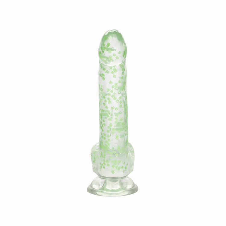 The Naughty Bits I Leaf Dick Glow In The Dark Weed Dildo 