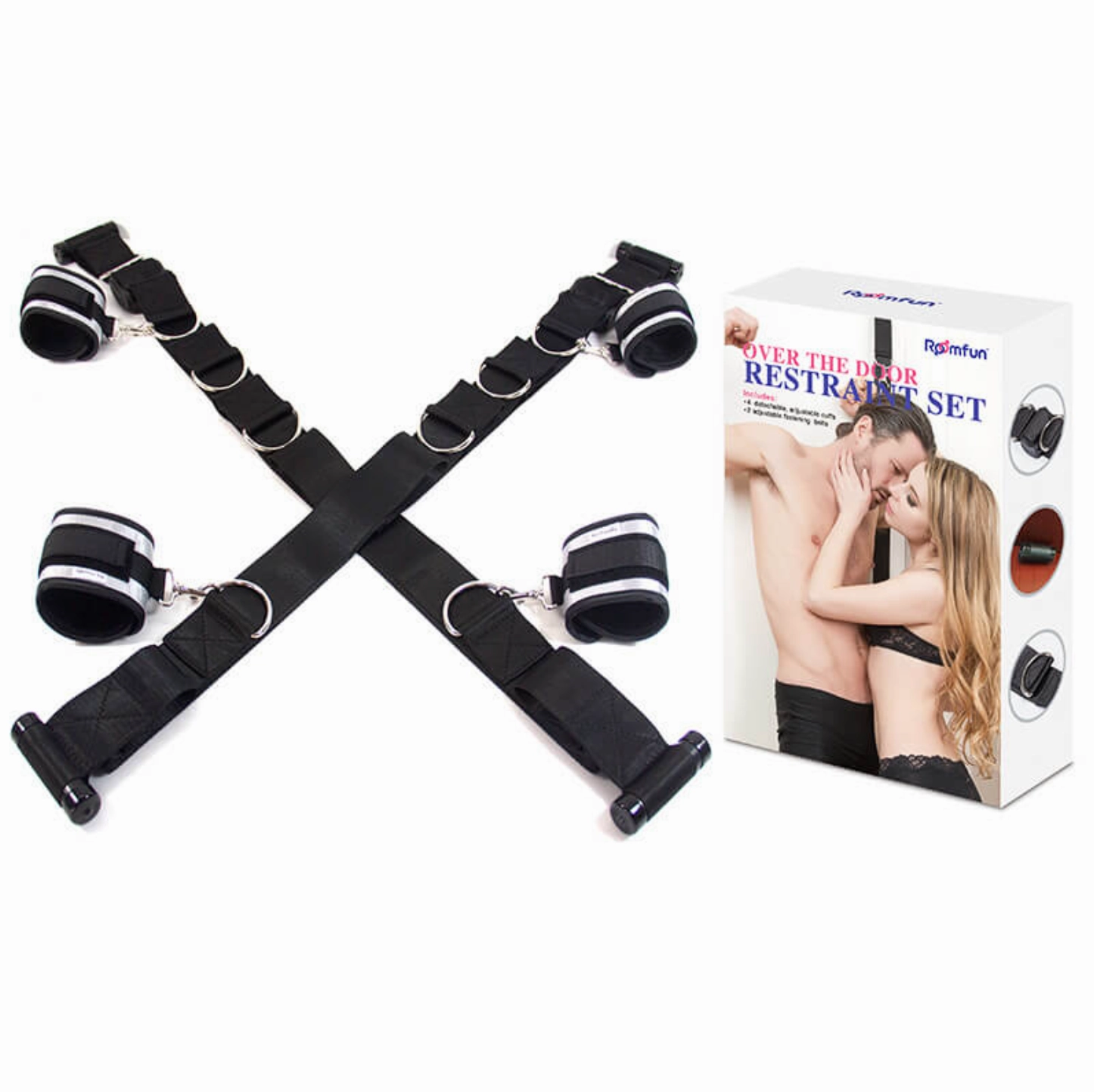 THE ROOMFUN OVER THE DOOR RESTRAINT FETISH KINK BDSM BONDAGE SET