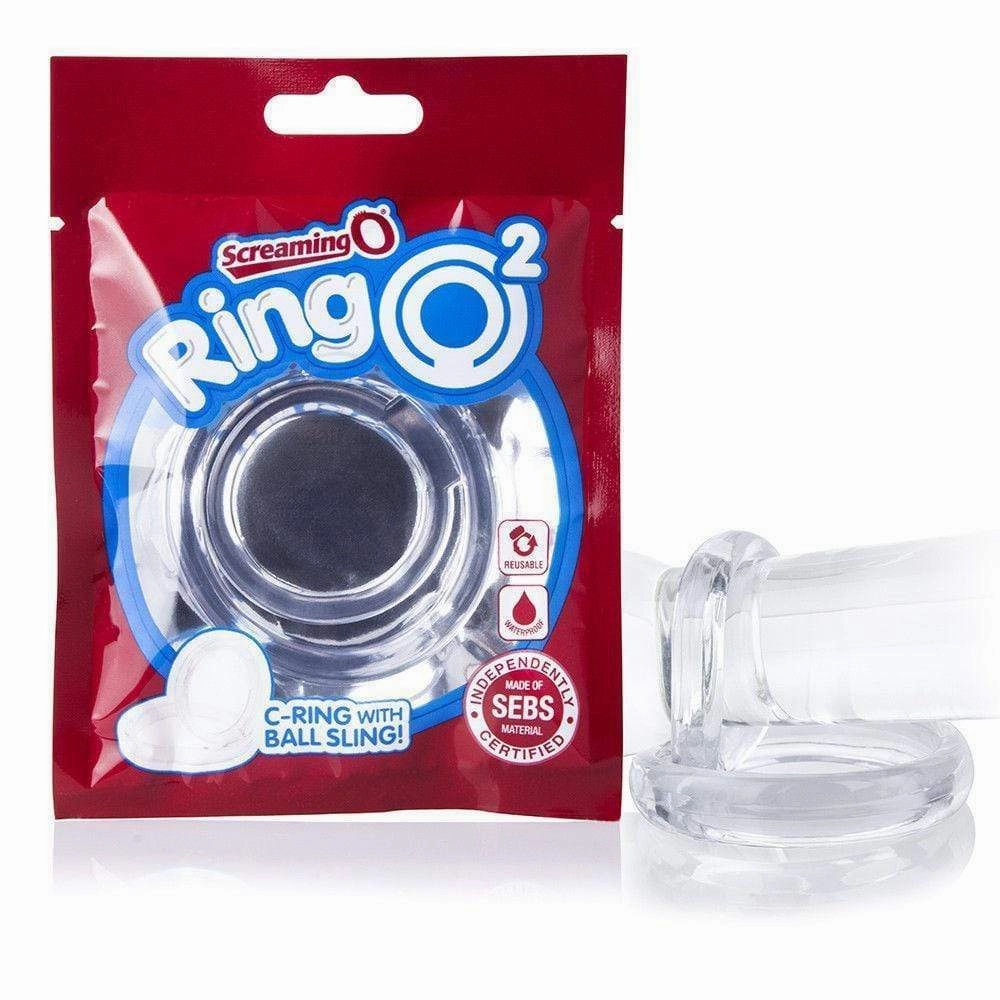 TheScreamingO - Ring O 2 Rubber Cock Ring with Ball Sling