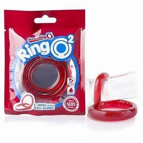 TheScreamingO - Ring O 2 Rubber Cock Ring with Ball Sling
