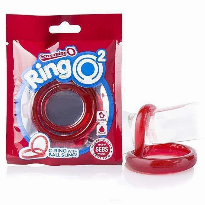 TheScreamingO - Ring O 2 Rubber Cock Ring with Ball Sling
