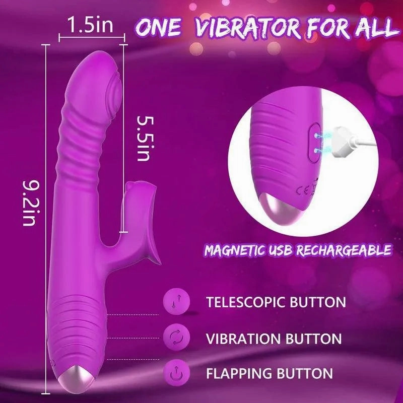 Thrusting Rabbit Vibrator Sexual Toy